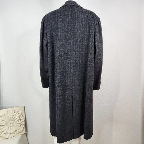 Vintage Custom Tailored Wool Monogramed Coat XLarge - Picture 3 of 16